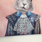 Pink Royal Rabbit Canvas Wall Art 50x50cm