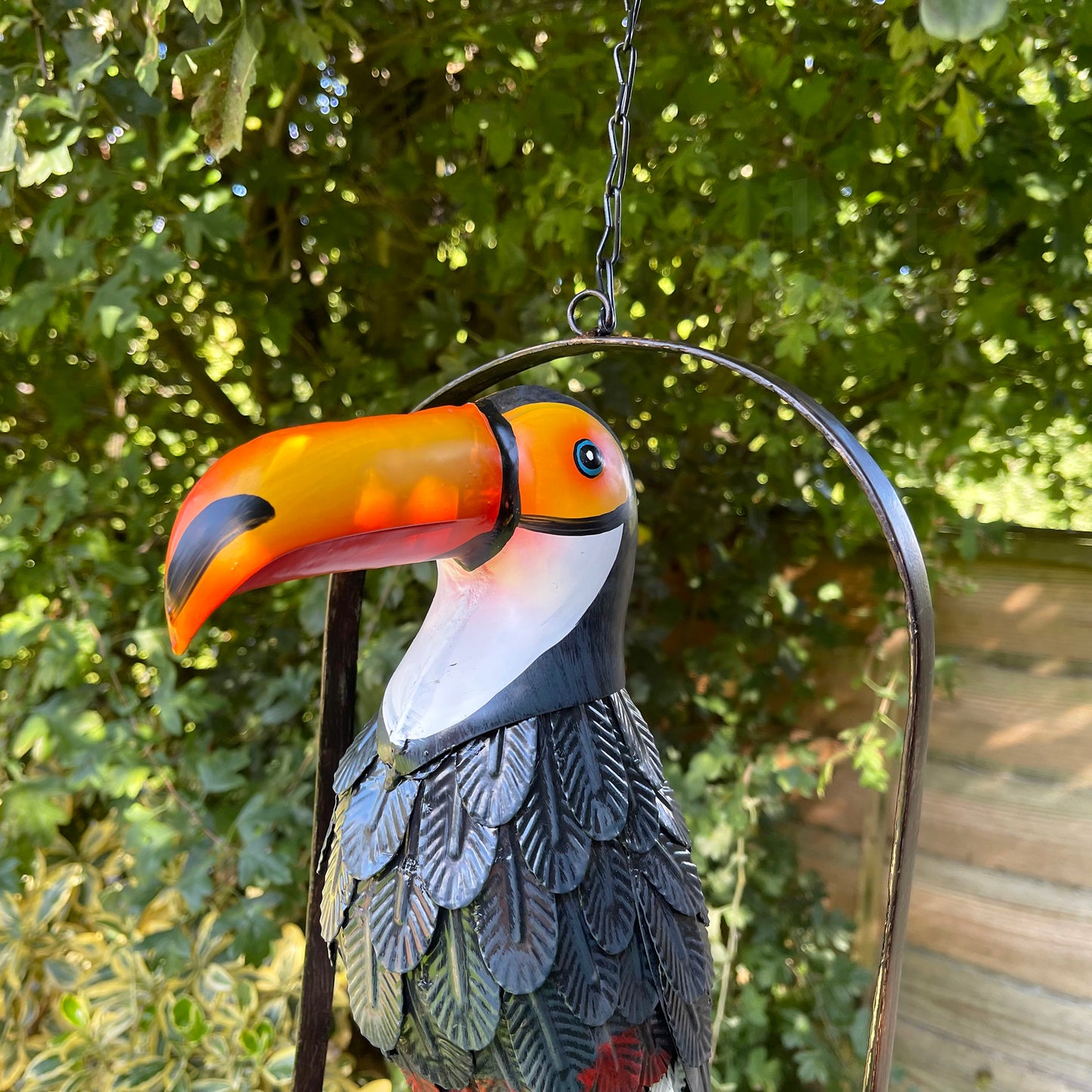 Toucan Hanging On Perch Sculpture