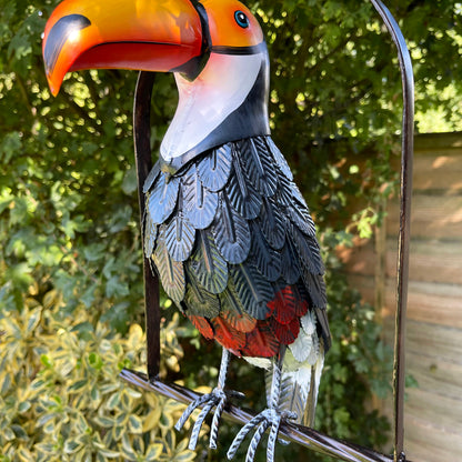 Toucan Hanging On Perch Sculpture