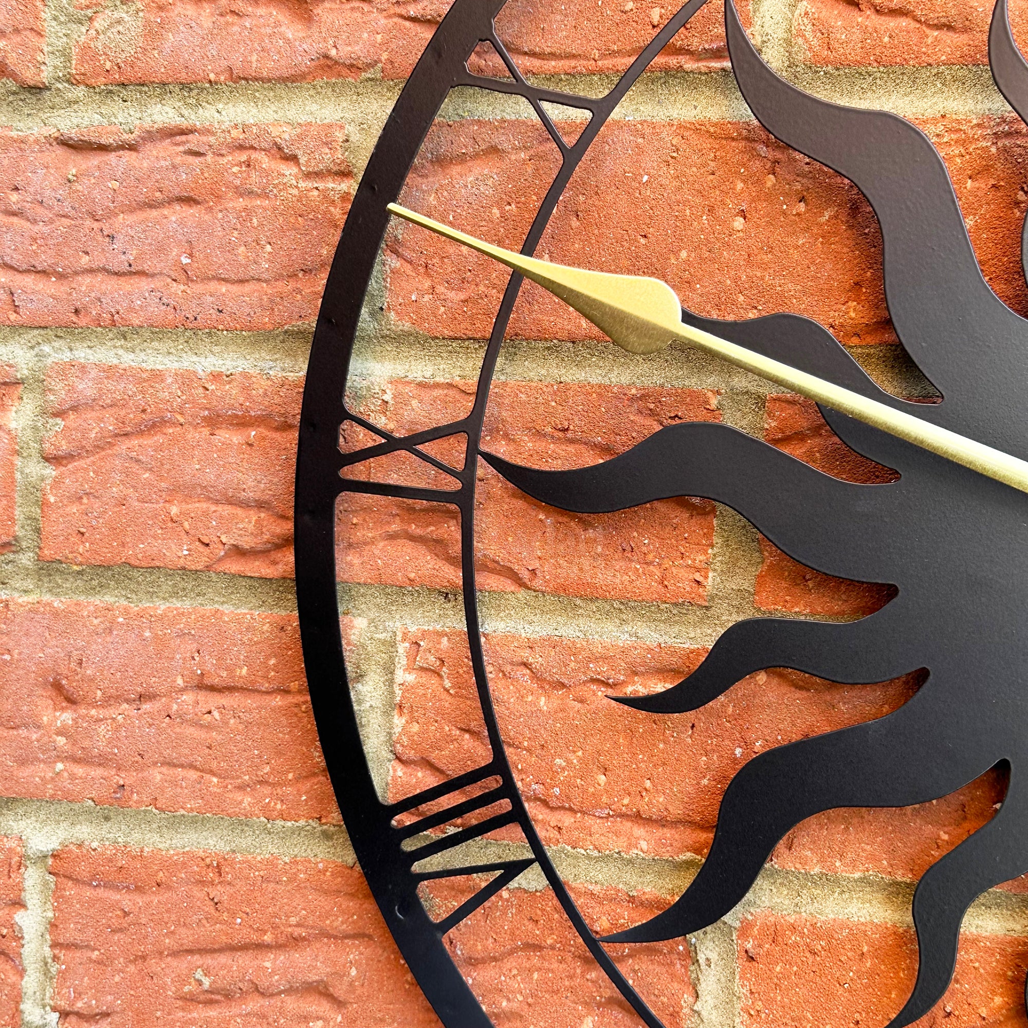 Sun & Moon Silhouette Outdoor Wall Clock