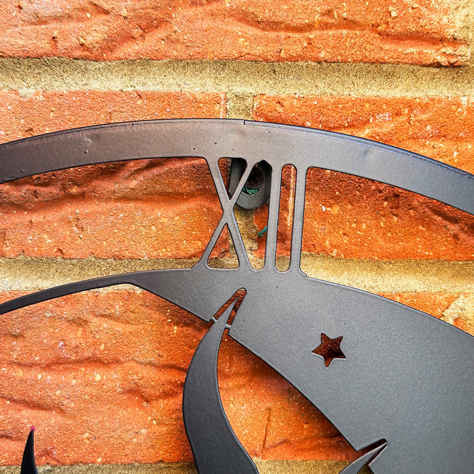 Sun & Moon Silhouette Outdoor Wall Clock