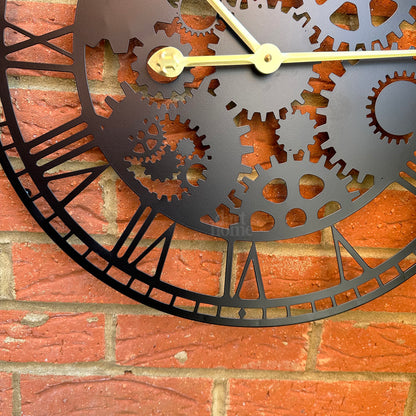 Mechanical Silhouette Outdoor Wall Clock