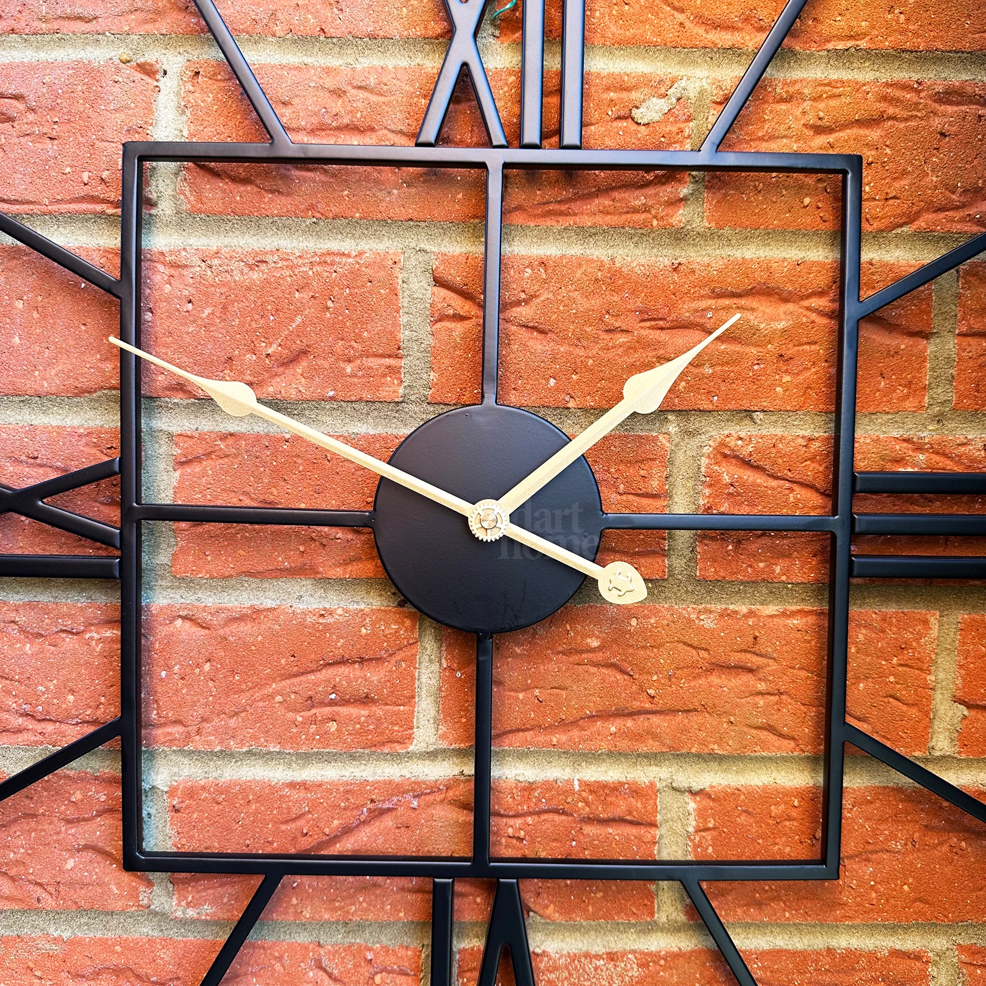 Square Skeleton Silhouette Outdoor Wall Clock