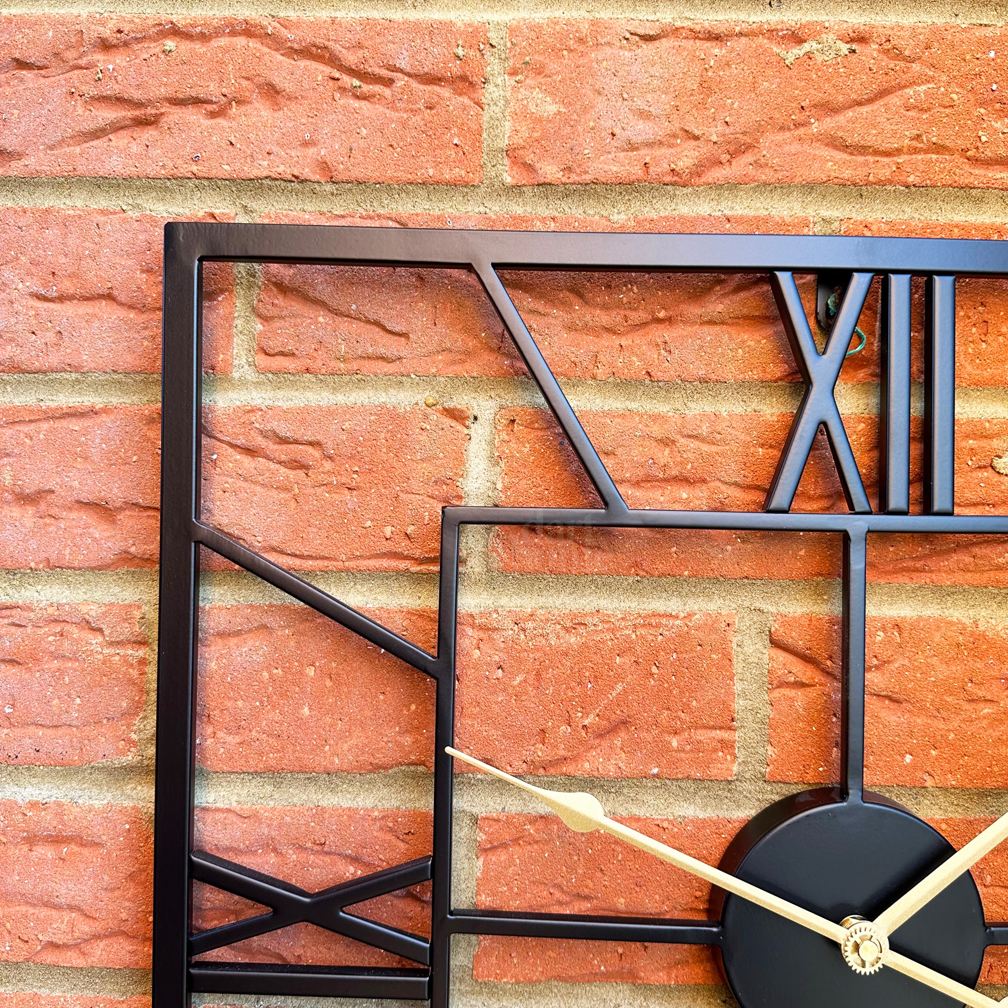 Square Skeleton Silhouette Outdoor Wall Clock