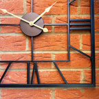 Square Skeleton Silhouette Outdoor Wall Clock