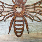 Rusted Metal Honey Bee Sihouette Wall Art