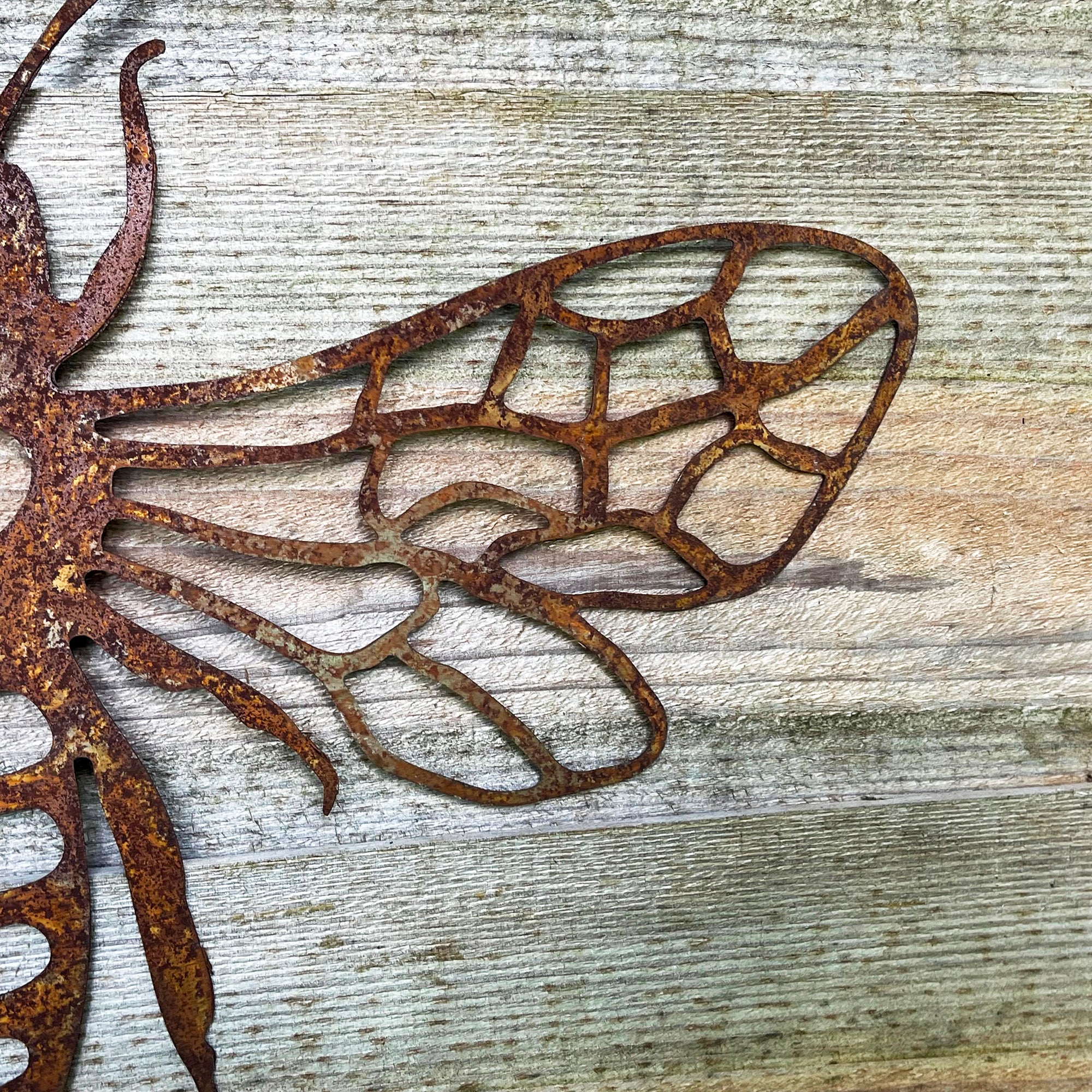 Rusted Metal Honey Bee Sihouette Wall Art