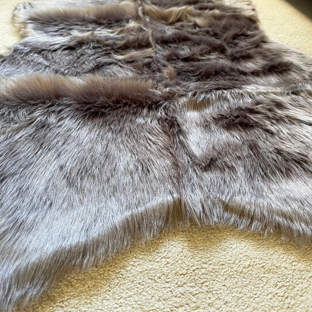 Chocolate Brown Faux Fur Sheepskin Rug
