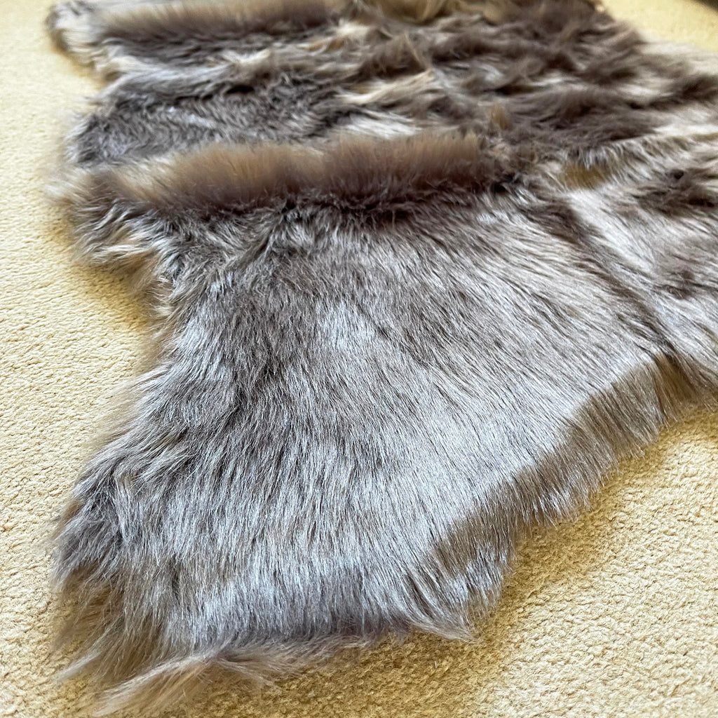 Chocolate Brown Faux Fur Sheepskin Rug