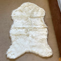 Soft White Faux Fur Sheepskin Rug