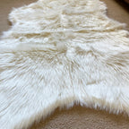 Soft White Faux Fur Sheepskin Rug