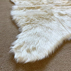 Soft White Faux Fur Sheepskin Rug
