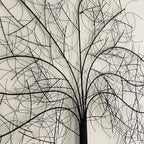Wandkunst aus Metall, Eiche, 100 x 85 cm