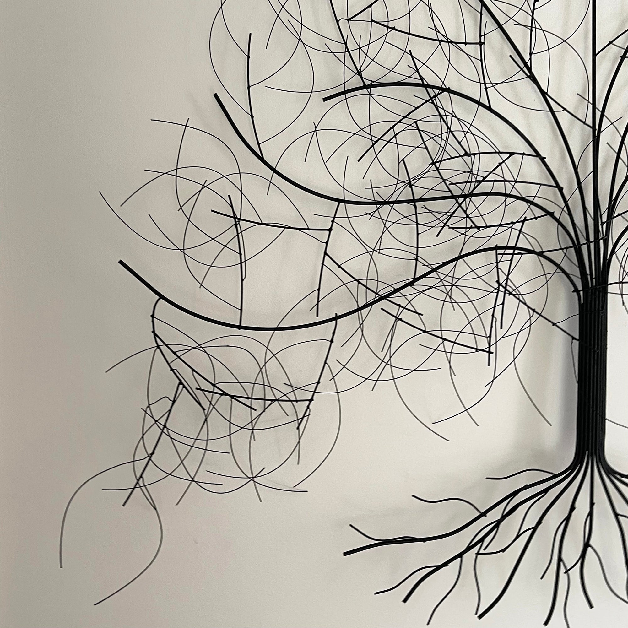 Wandkunst aus Metall, Eiche, 100 x 85 cm