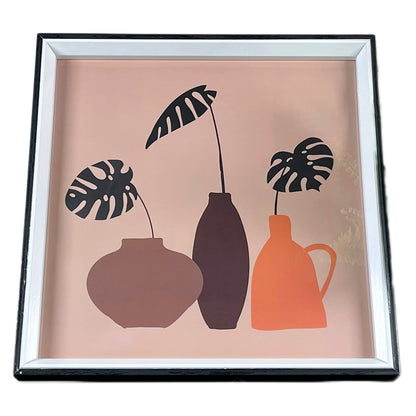 Monstera Vase Framed Print