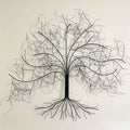 Metal Oak Tree Wall Art 100x85cm