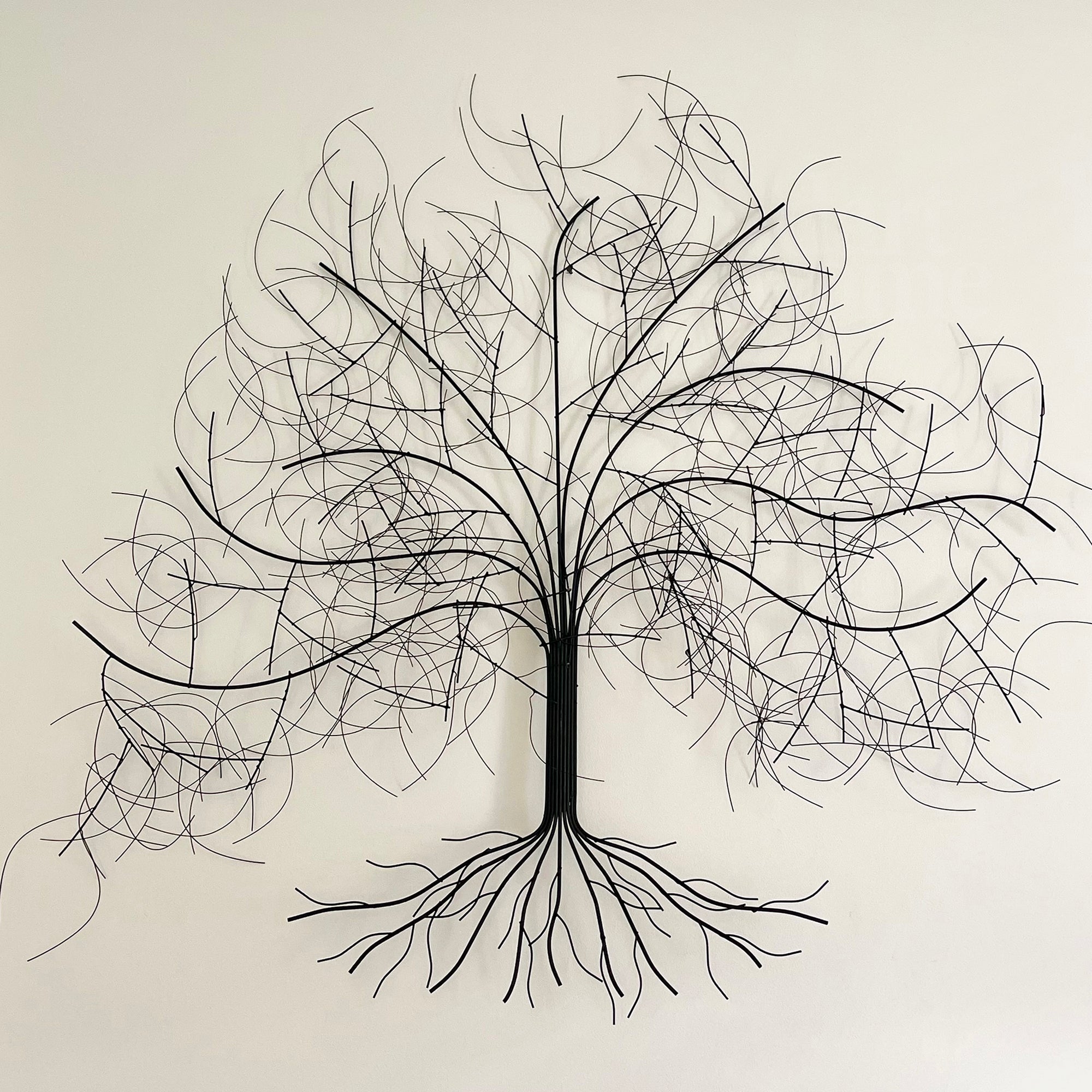 Wandkunst aus Metall, Eiche, 100 x 85 cm