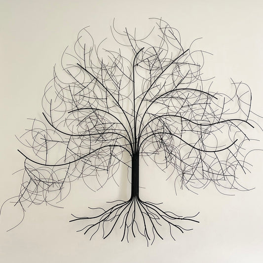 Metal Oak Tree Wall Art 100x85cm