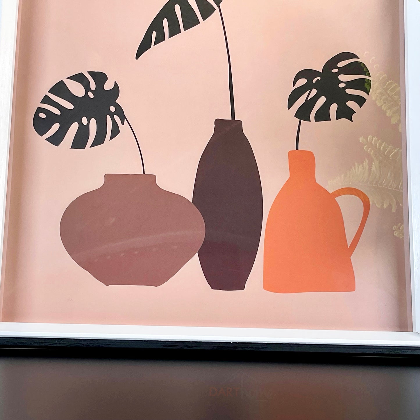 Monstera Vase Framed Print