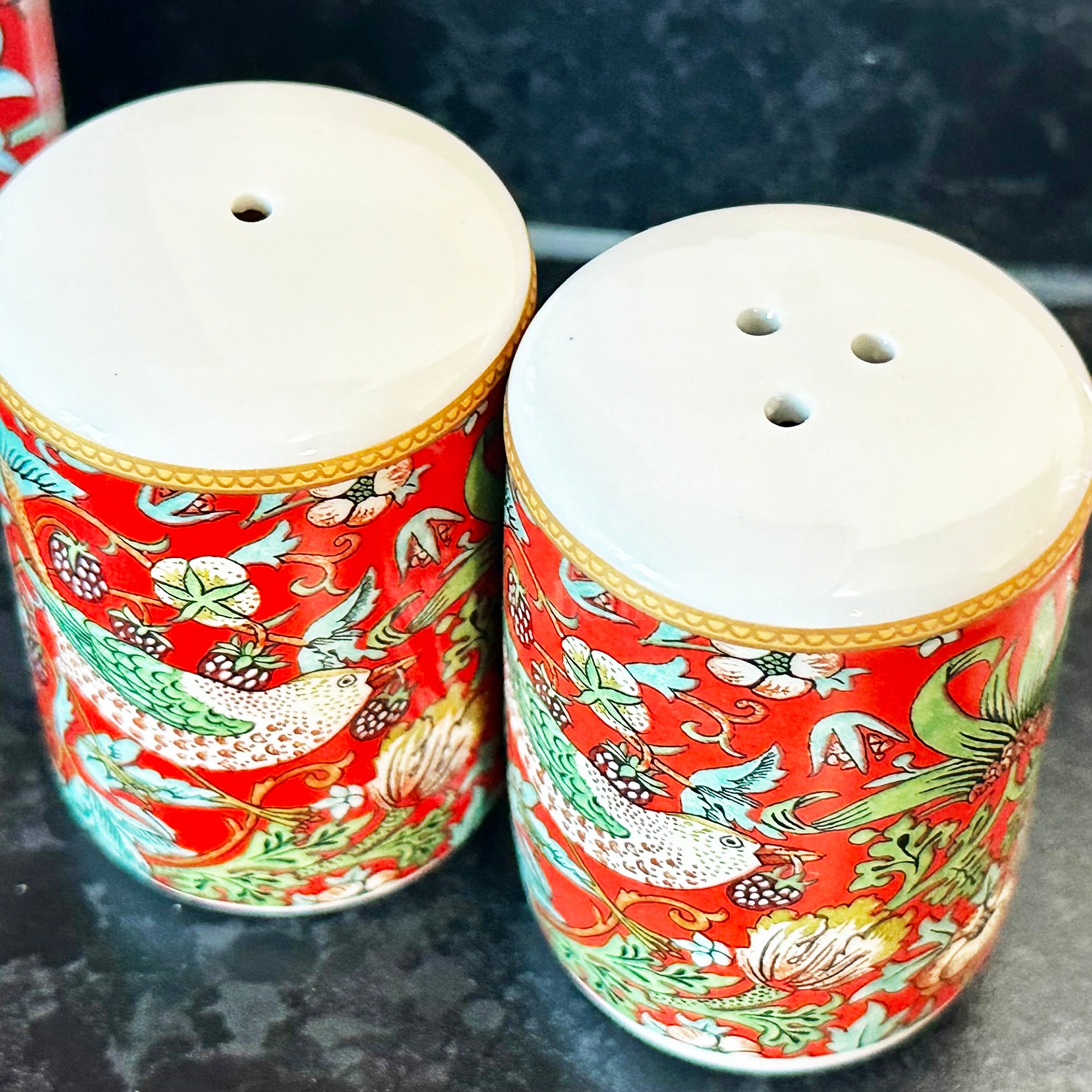 Strawberry Thief Salt And Pepper Shakers