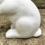 Marble Daisy Rabbit Garden Sculpture