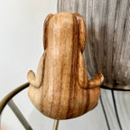 Holz-Lotus-Pose-Yoga-Häschen-Skulptur