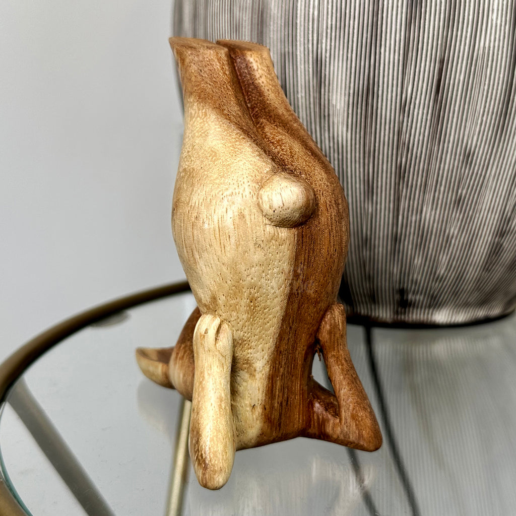 Holz-Schulterständer Yoga-Häschen-Skulptur