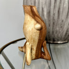 Wood Shoulder Stand Yoga Bunny Sculpture