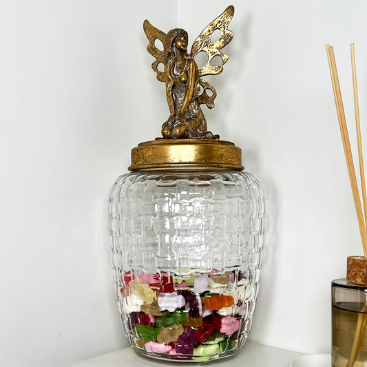 Kneeling Fairy 2L Glass Storage Jar