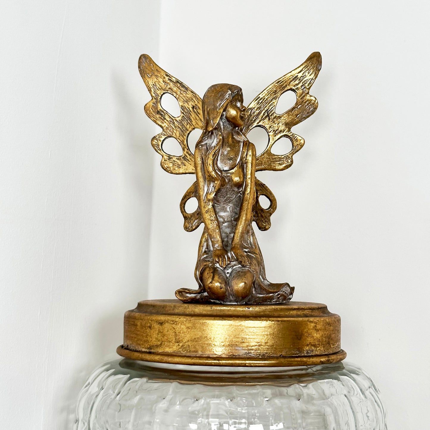 Kneeling Fairy 2L Glass Storage Jar