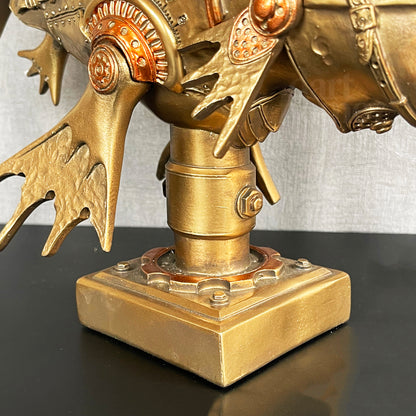 Goldenes Steampunk-Piranha-Fisch-Ornament