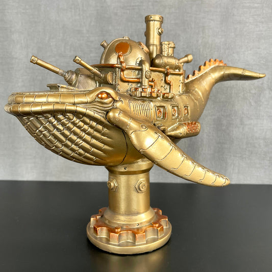 Steampunk Battleship Whale Ornament