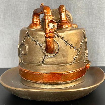 Gold Steampunk Top Hat Ornament