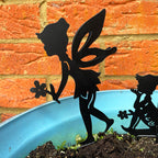 Set mit 4 Feen-Silhouetten-Gartenpfählen