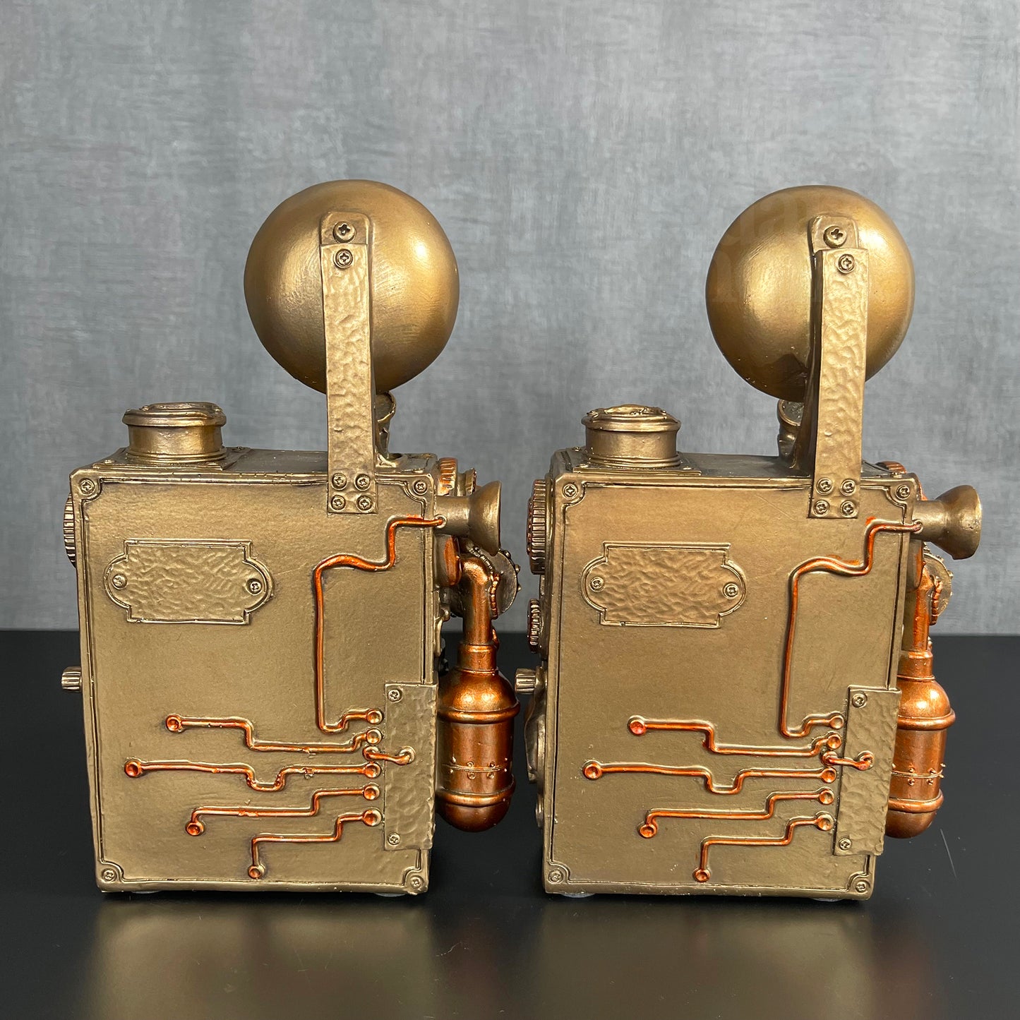 Camera Steampunk Bookends Set