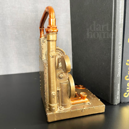 Goldenes Steampunk-Buchstützen-Set