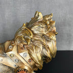 Gold Steampunk Lion Ornament 32x20x10cm