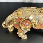 Gold Steampunk Lion Ornament 32x20x10cm