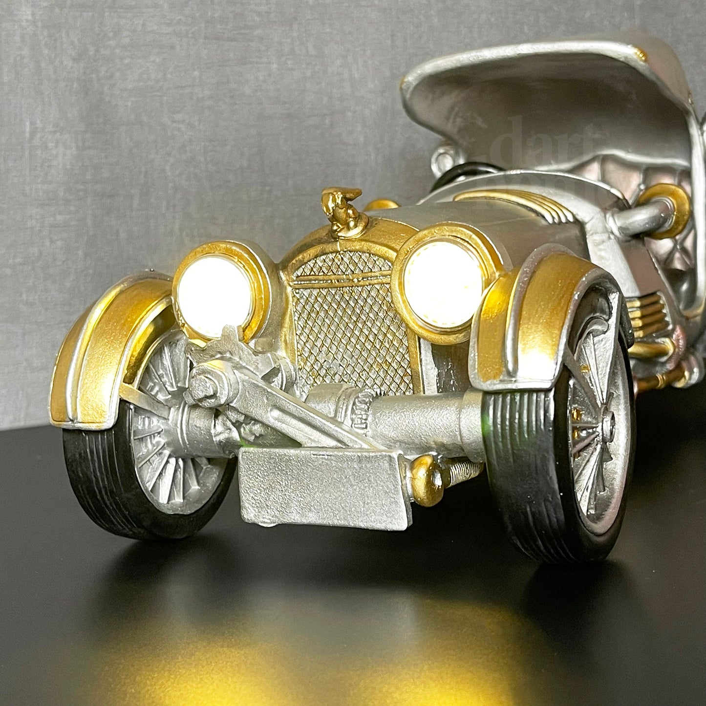 Silbernes Steampunk-Autoornament