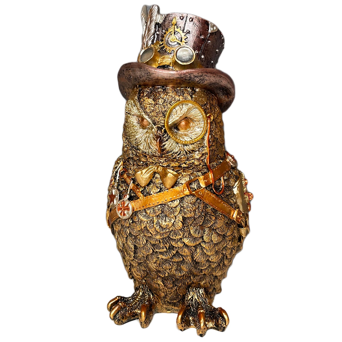 Gold Cogsmith Owl Steampunk Ornament