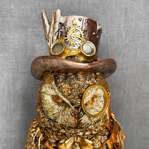 Gold Cogsmith Eule Steampunk Ornament