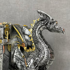 Large Steampunk Dragon Bookends Set
