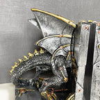 Large Steampunk Dragon Bookends Set