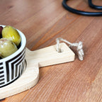 3pc Monochrome Geometric Serving Dish Set