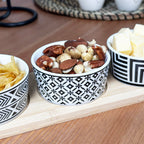 5pc Monochrome Geometric Serving Dish Set