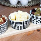5pc Monochrome Geometric Serving Dish Set