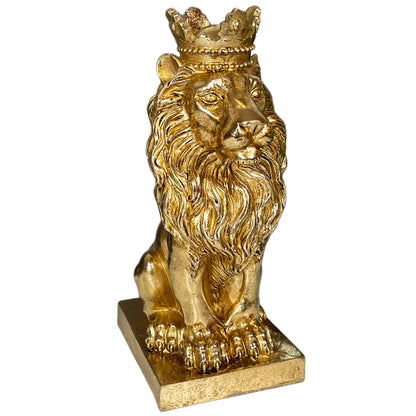 Gold Royal Lion Statue 13x26x16cm