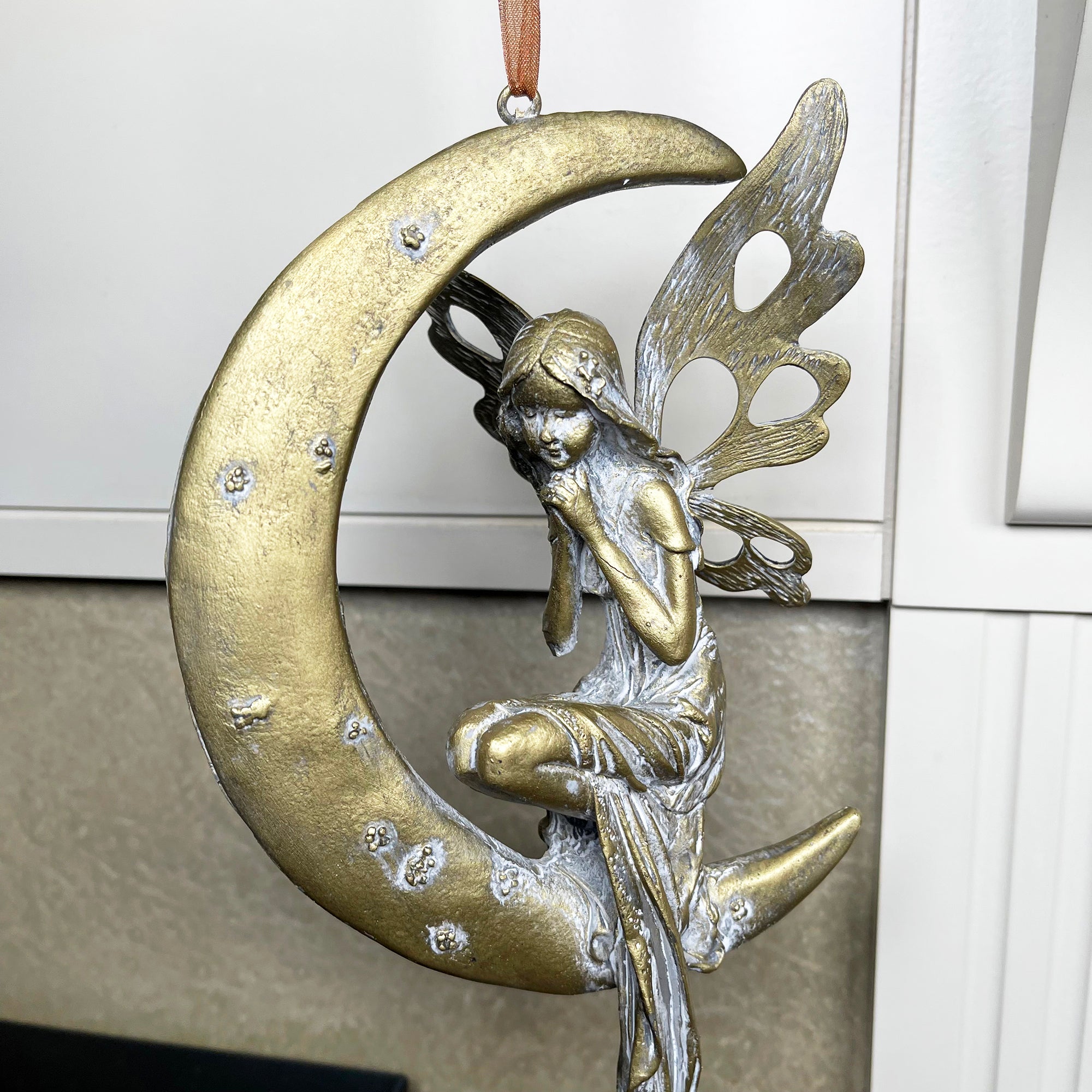 Hanging Fairy On Crescent Moon Figurine