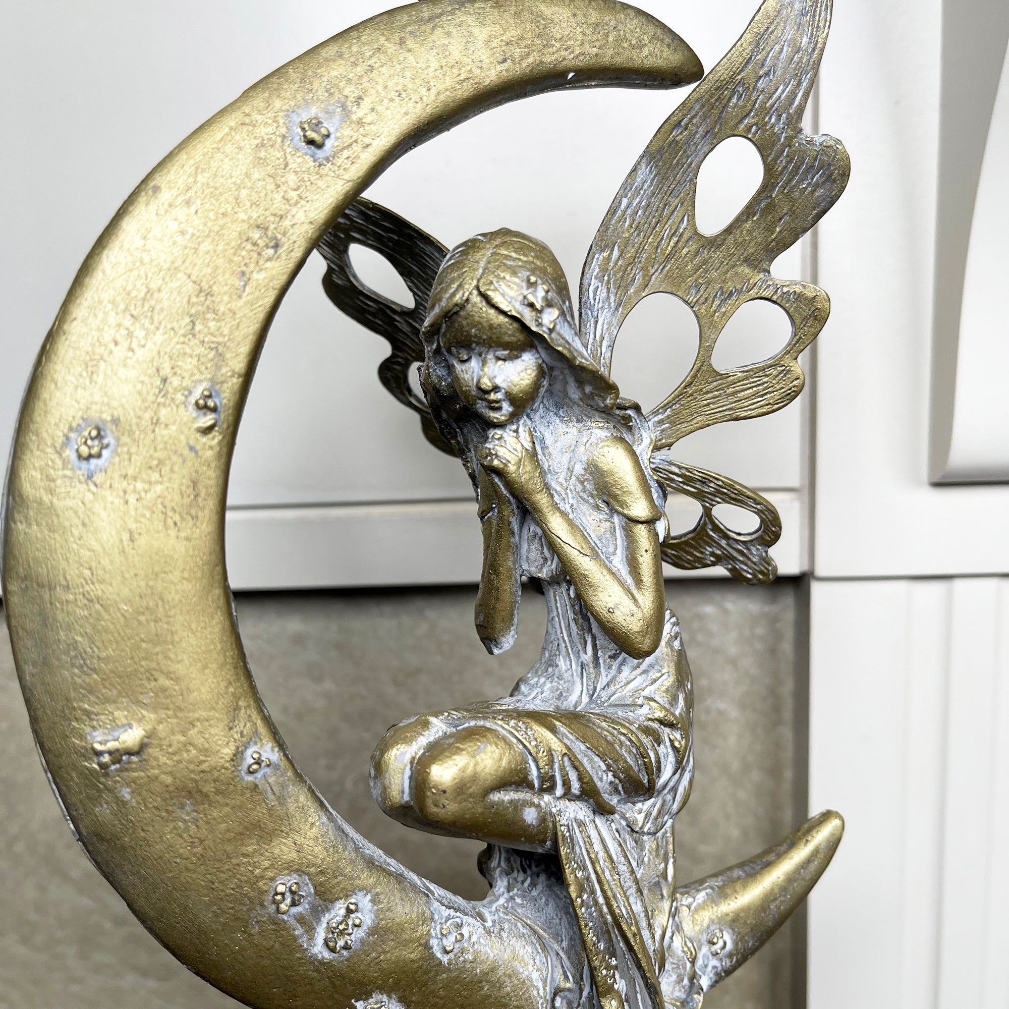 Hanging Fairy On Crescent Moon Figurine