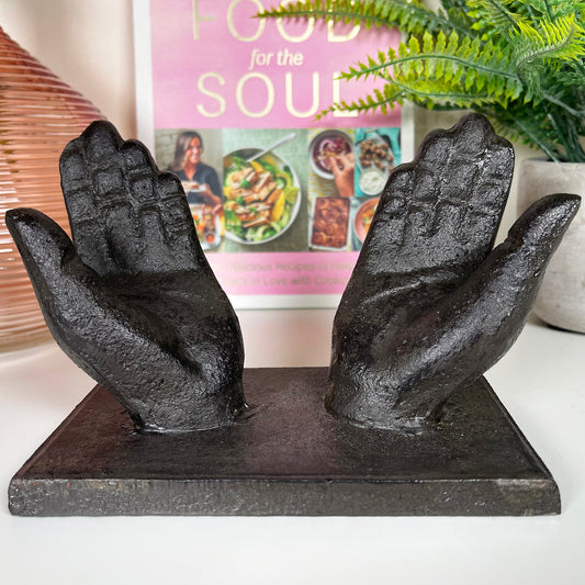 Cast Iron Hands Cookbook Stand